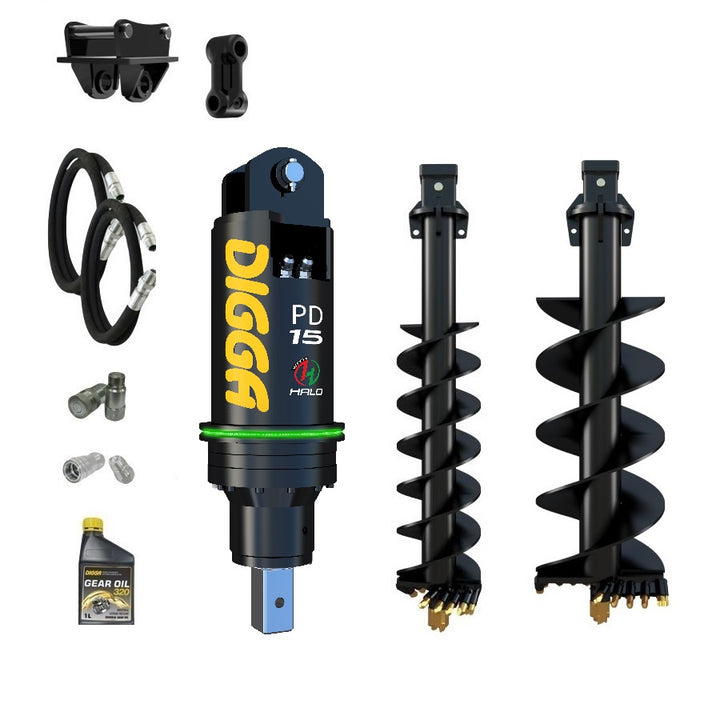 Digga PDH15 HALO auger drive combo package excavator up to 15T Earthmoving Warehouse