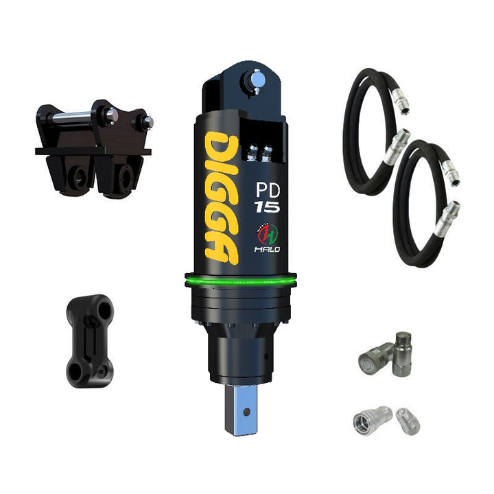 Digga PD15 and PDH15 Auger Drive for Excavators up to 15T Earthmoving Warehouse