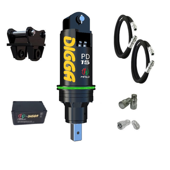 Digga PD15 and PDH15 Auger Drive for Excavators up to 15T Earthmoving Warehouse