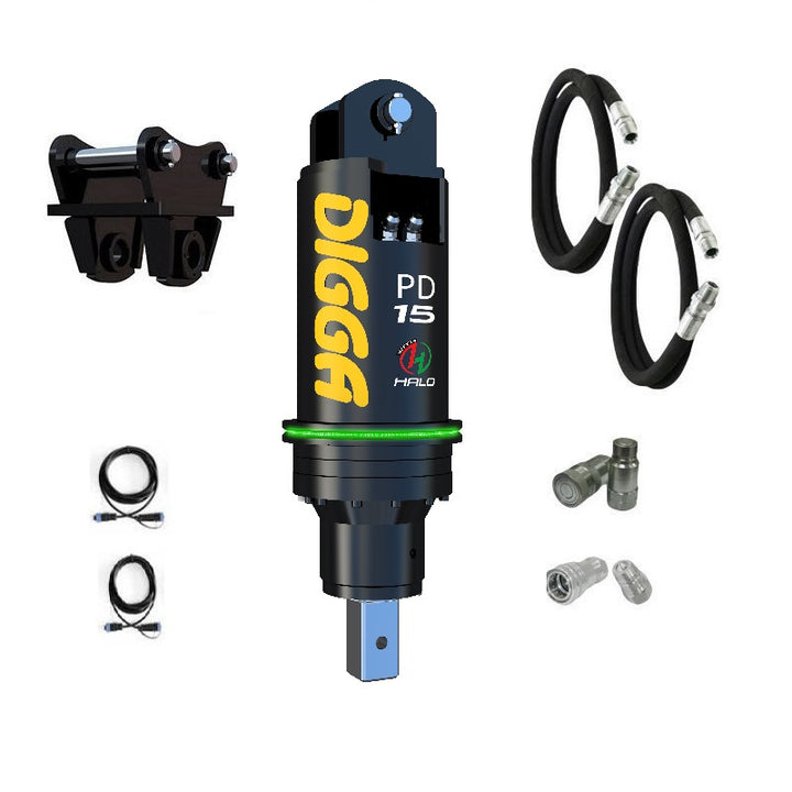 Digga PD15 and PDH15 Auger Drive for Excavators up to 15T Earthmoving Warehouse