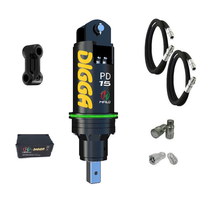 Digga PD15 and PDH15 Auger Drive for Excavators up to 15T Earthmoving Warehouse