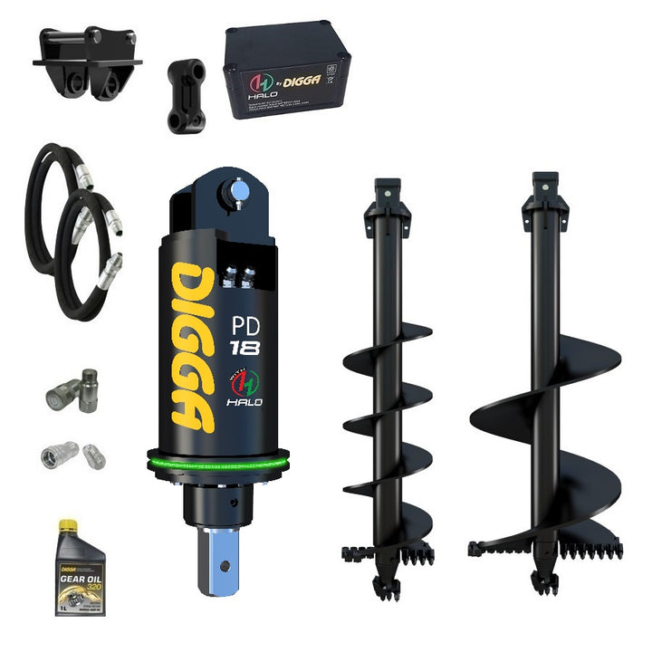 Digga PDH18 HALO auger drive combo package excavator up to 18T Earthmoving Warehouse