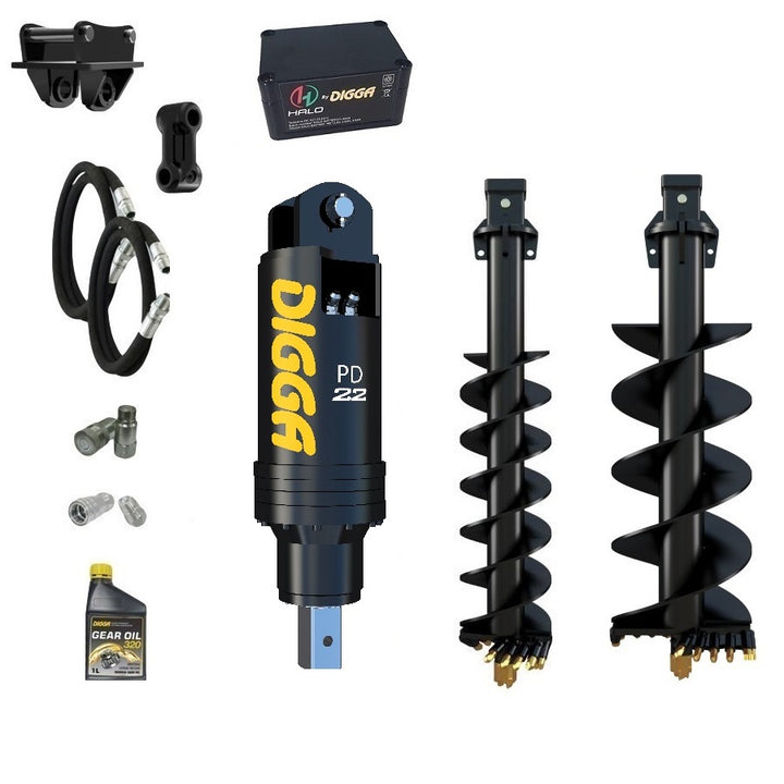 Digga PDH22 HALO auger drive combo package excavator up to 20T Earthmoving Warehouse