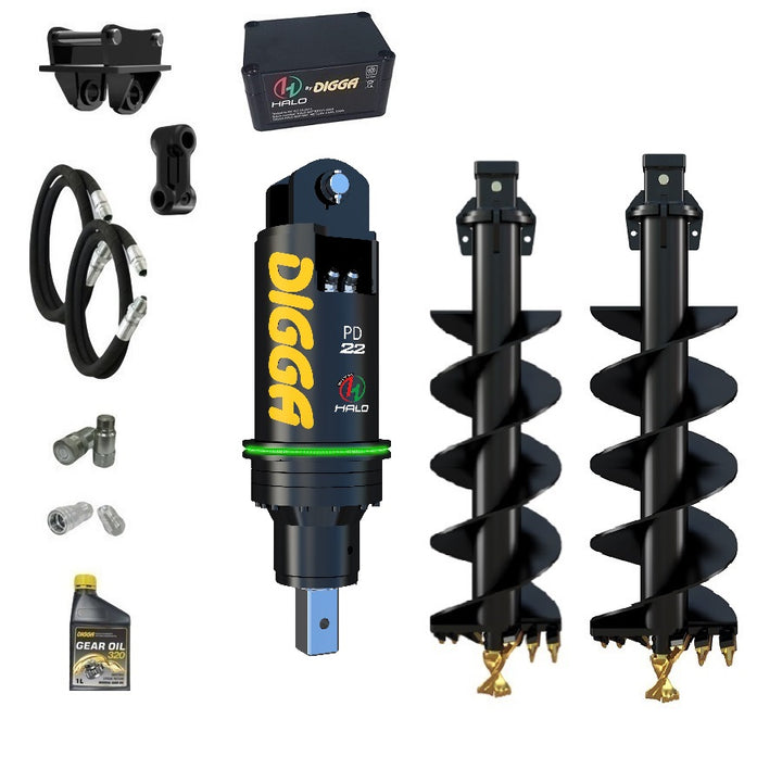 Digga PDH22 HALO auger drive combo package excavator up to 20T Earthmoving Warehouse