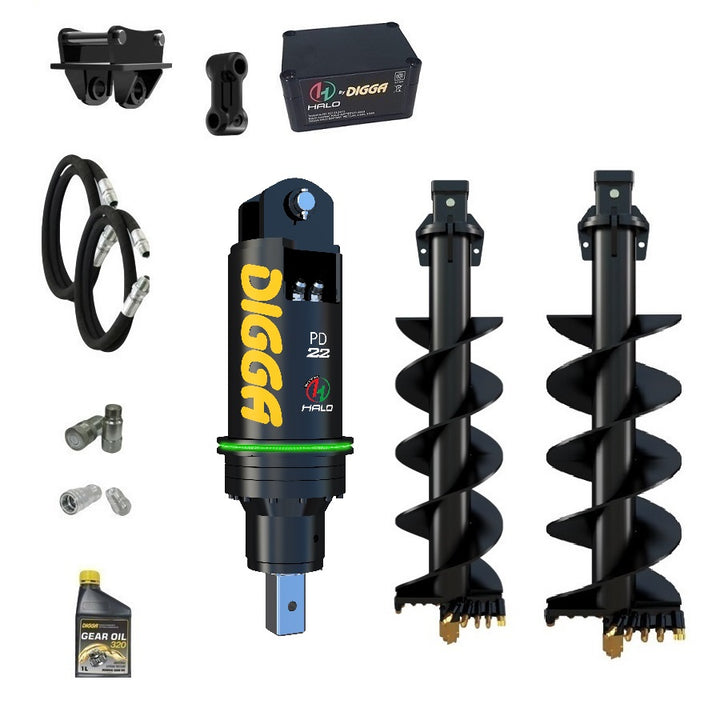 Digga PDH22 HALO auger drive combo package excavator up to 20T Earthmoving Warehouse