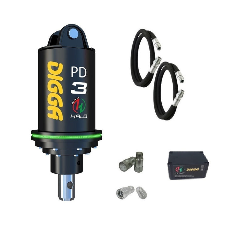 Digga PD3 and PDH3 auger drive for skid steer loaders up to 75Hp Earthmoving Warehouse