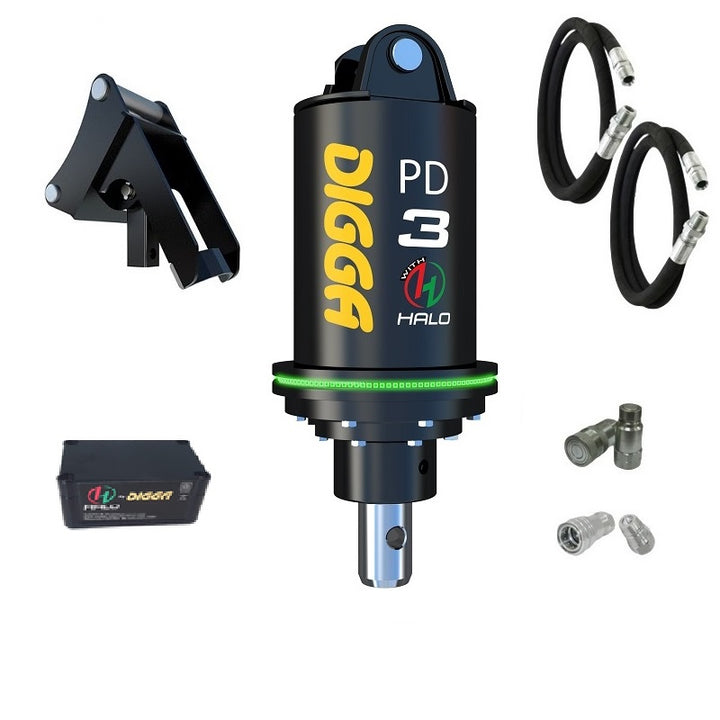 Digga PD3 and PDH3 Auger Drive for Mini Excavators up to 4T Earthmoving Warehouse