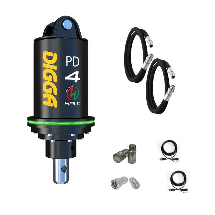 Digga PD4-2 and PDH4-2 Auger Drive for Mini Excavators up to 5T Earthmoving Warehouse