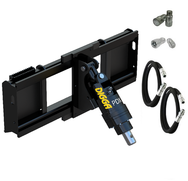 Digga PDX and PDXH Auger Drive for Small Skid Steer Loaders Earthmoving Warehouse