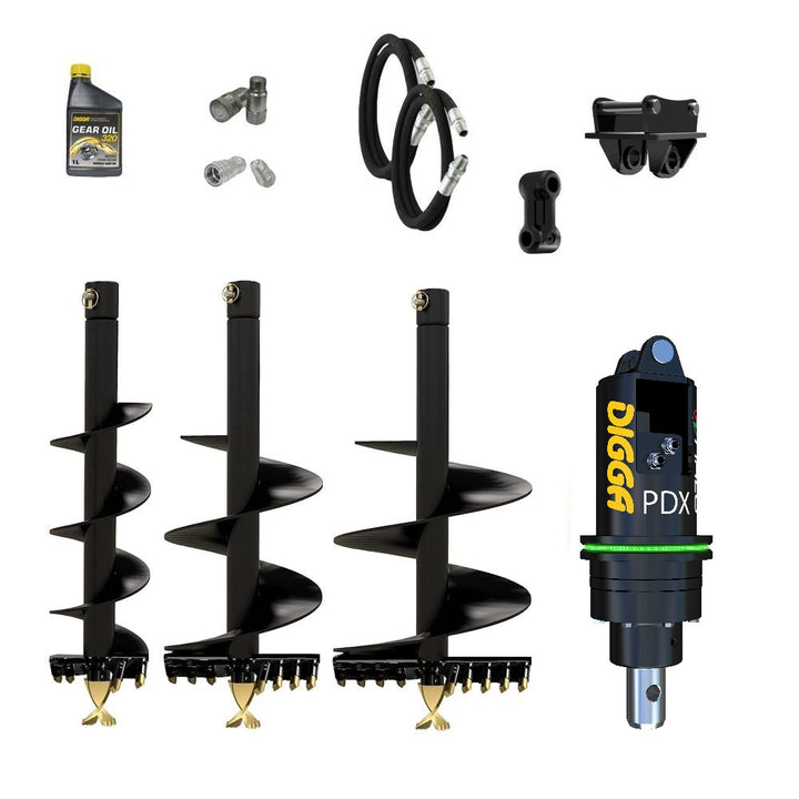 Digga PDXH HALO auger drive combo package mini excavator up to 2T Earthmoving Warehouse
