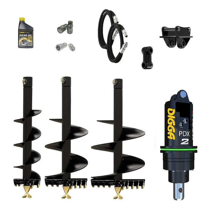 Digga PDXH2 HALO auger drive combo package mini excavator up to 2.7T Earthmoving Warehouse