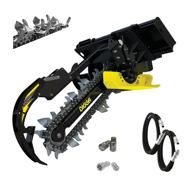 Digga Bigfoot XD Trencher 900mm and 1200mm for Skid Steer Loaders up to 120Hp Earthmoving Warehouse