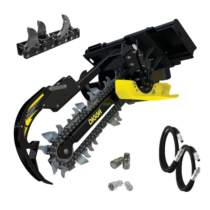 Digga Bigfoot XD Trencher 900mm and 1200mm for Skid Steer Loaders up to 120Hp Earthmoving Warehouse