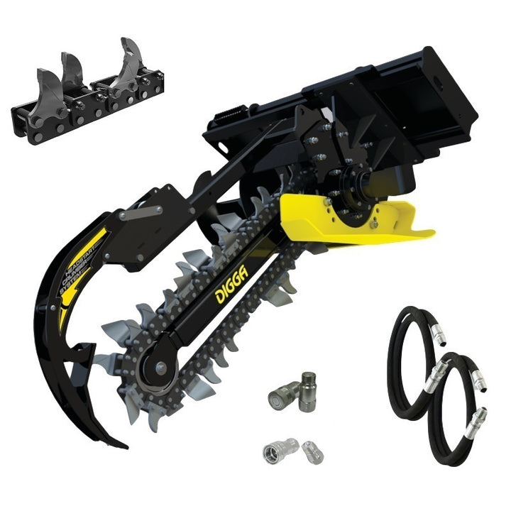 Digga Bigfoot XD Trencher 900mm and 1200mm for Skid Steer Loaders up to 120Hp Earthmoving Warehouse