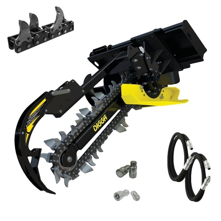 Digga Bigfoot XD Trencher 900mm and 1200mm for Skid Steer Loaders up to 120Hp Earthmoving Warehouse