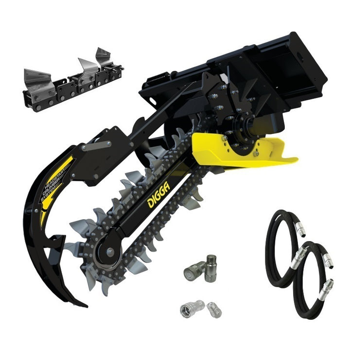Digga Bigfoot XD Trencher 900mm and 1200mm for Skid Steer Loaders up to 120Hp Earthmoving Warehouse