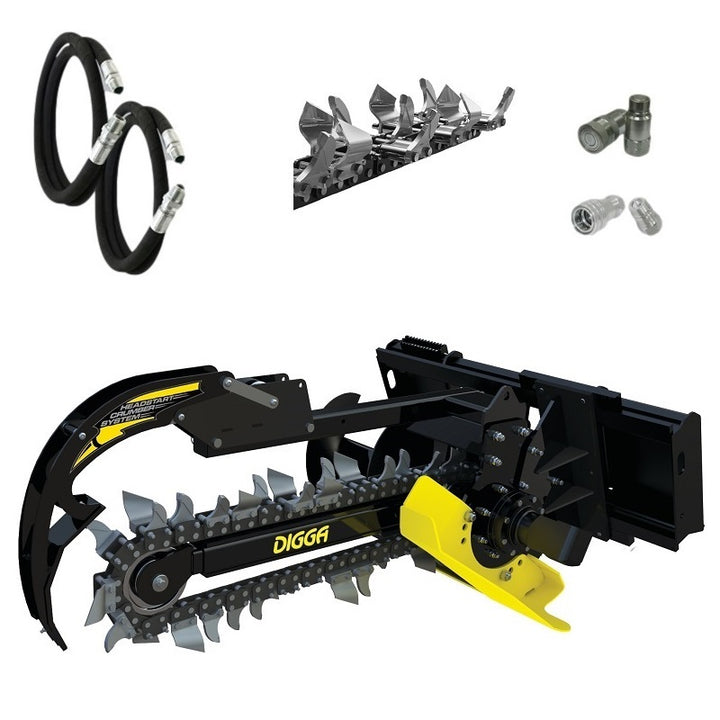 Digga Bigfoot XD Trencher 900mm and 1200mm for Skid Steer Loaders up to 120Hp Earthmoving Warehouse
