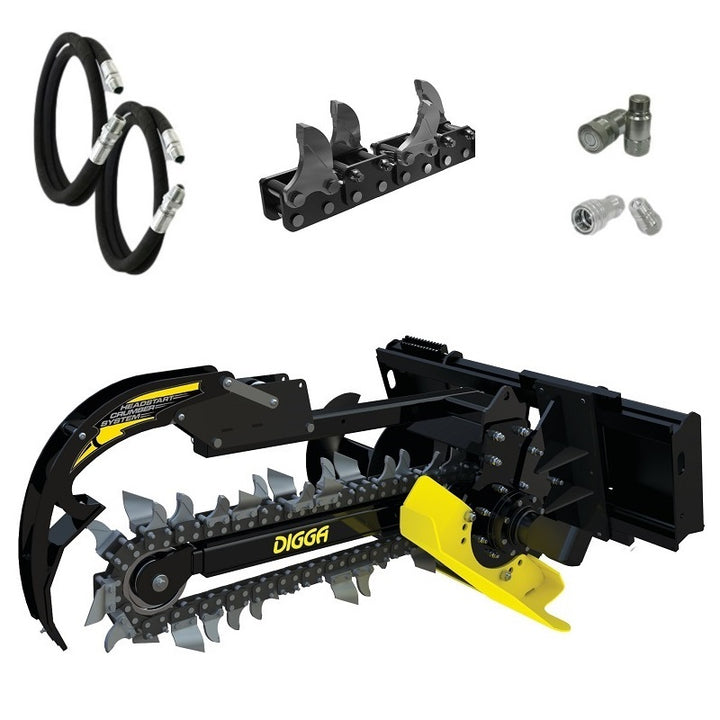 Digga Bigfoot XD Trencher 900mm and 1200mm for Skid Steer Loaders up to 120Hp Earthmoving Warehouse