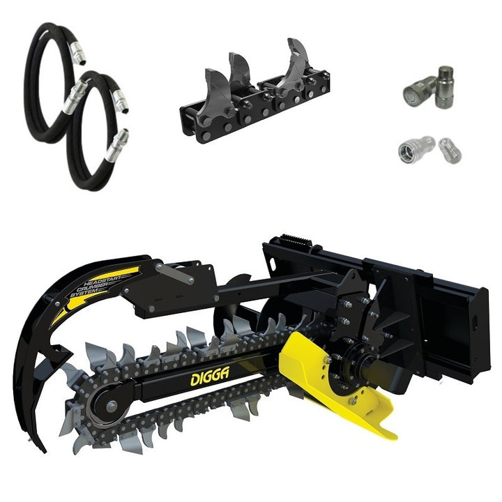 Digga Bigfoot XD Trencher 900mm and 1200mm for Skid Steer Loaders up to 120Hp Earthmoving Warehouse