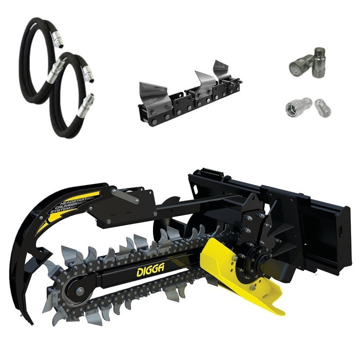 Digga Bigfoot XD Trencher 900mm and 1200mm for Skid Steer Loaders up to 120Hp Earthmoving Warehouse