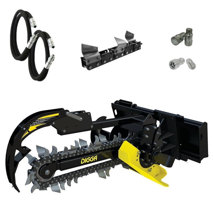 Digga Bigfoot XD Trencher 900mm and 1200mm for Skid Steer Loaders up to 120Hp Earthmoving Warehouse