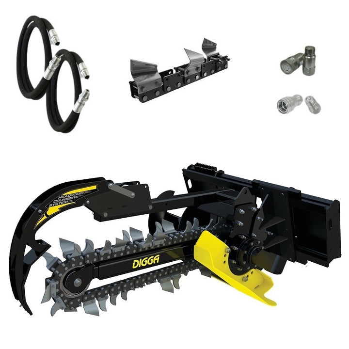 Digga Bigfoot XD Trencher 900mm and 1200mm for Skid Steer Loaders up to 120Hp Earthmoving Warehouse