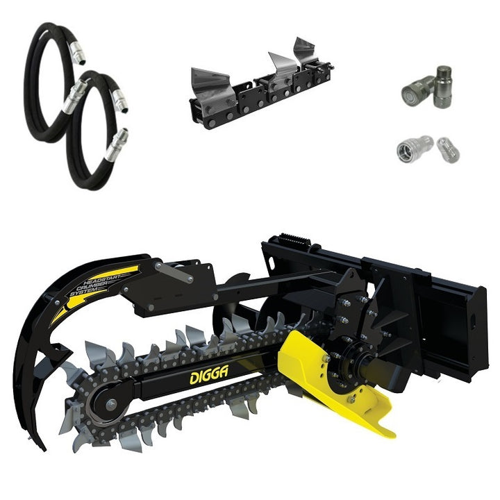 Digga Bigfoot XD Trencher 900mm and 1200mm for Skid Steer Loaders up to 120Hp Earthmoving Warehouse