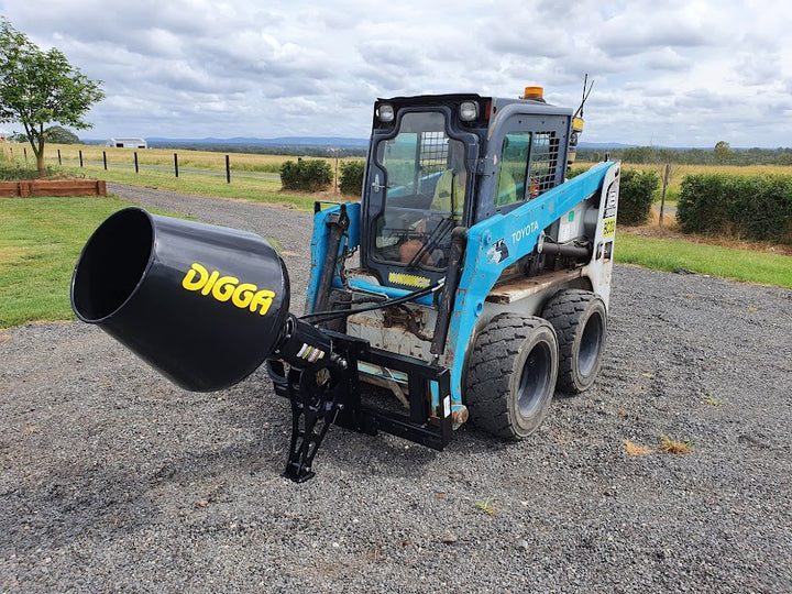 160 Ltr Cement Mixer Bowl 65mm Round Drive Sliding Mount Frame Cradle Earthmoving Warehouse