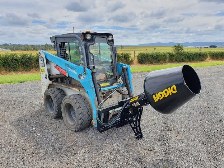 160 Ltr Cement Mixer Bowl 65mm Round Drive Sliding Mount Frame Cradle Earthmoving Warehouse