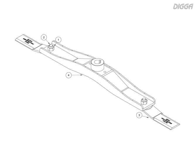 Digga 1800mm Slasher Spare Parts Earthmoving Warehouse