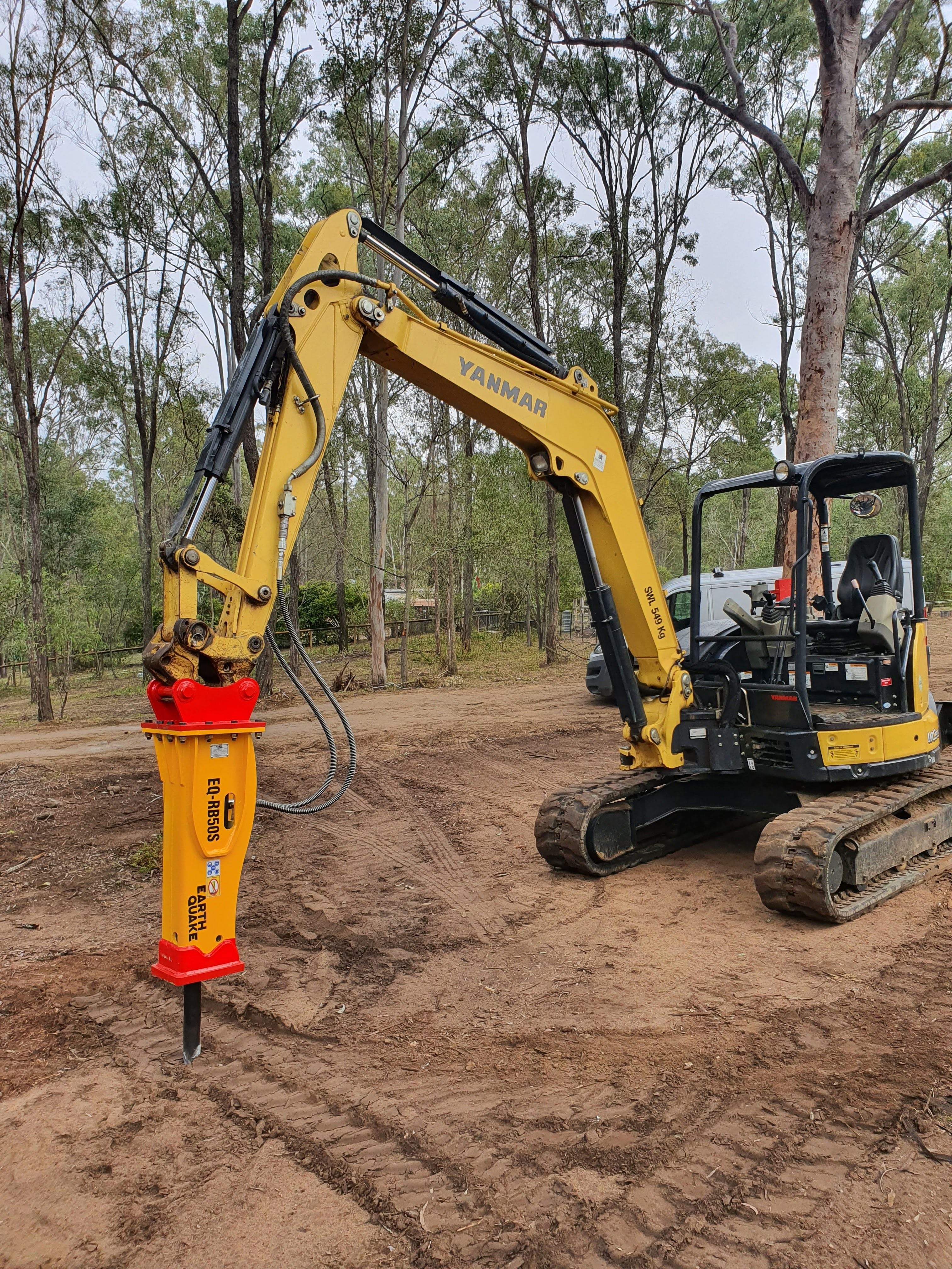 EarthQuake RB50S Hydraulic Rock Breaker (4.5-6.0 Tonne Excavators)