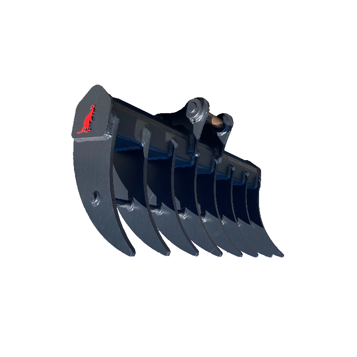 4t Silver Rake Stick Rake 2.8-4T to suit Mini Excavators