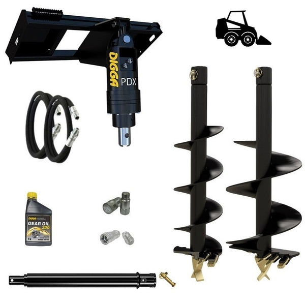 Digga PDX auger drive combo package for small skid steers Earthmoving Warehouse