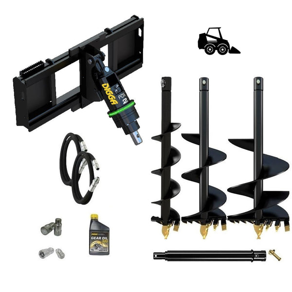 Digga PDXH2 HALO auger drive combo package for small skid steers Earthmoving Warehouse