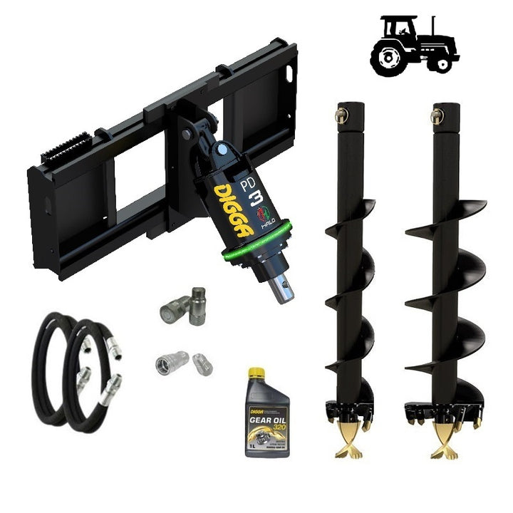 Digga PDH3 auger drive combo package tractor up to 120Hp Earthmoving Warehouse