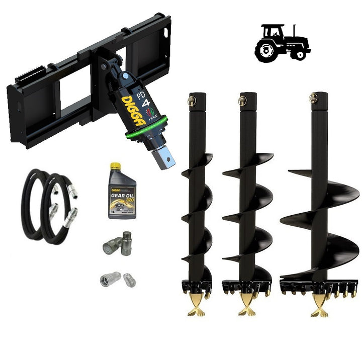 Digga PDH4 auger drive combo package tractor up to 250Hp Earthmoving Warehouse