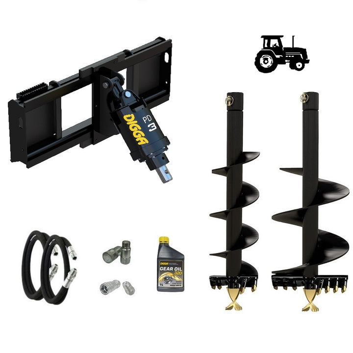 Digga PD3 Auger Drive Combo Package Tractor Up to 120hp Earthmoving Warehouse