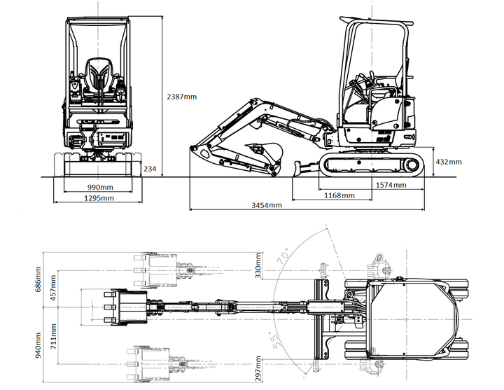 KATO HD17V5 Mini Excavator Earthmoving Warehouse