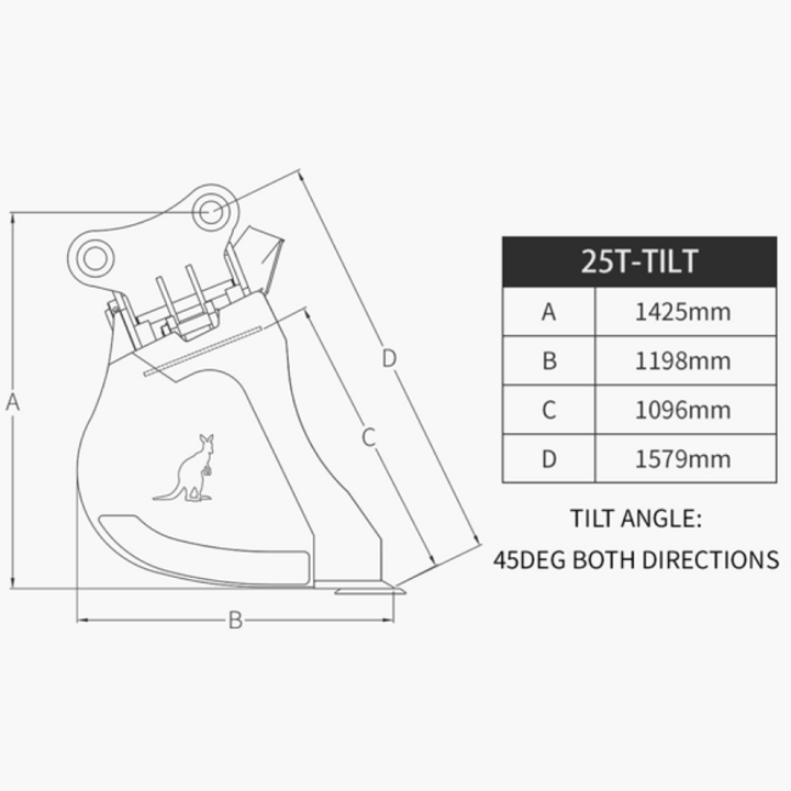 Tilting Mud Bucket 24-29T to suit Excavators Earthmoving Warehouse