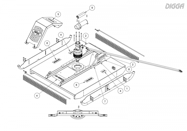 Digga Spare Parts to suit Slasher 1800mm - Decals